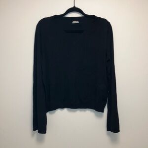 Liu Jo Black V-Neck Long Bell Sleeve Sweater Top